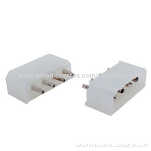 Power Connectors, 5.08mm Pitch, 4-pin, White or Black Color, Straight Dip TypeNew